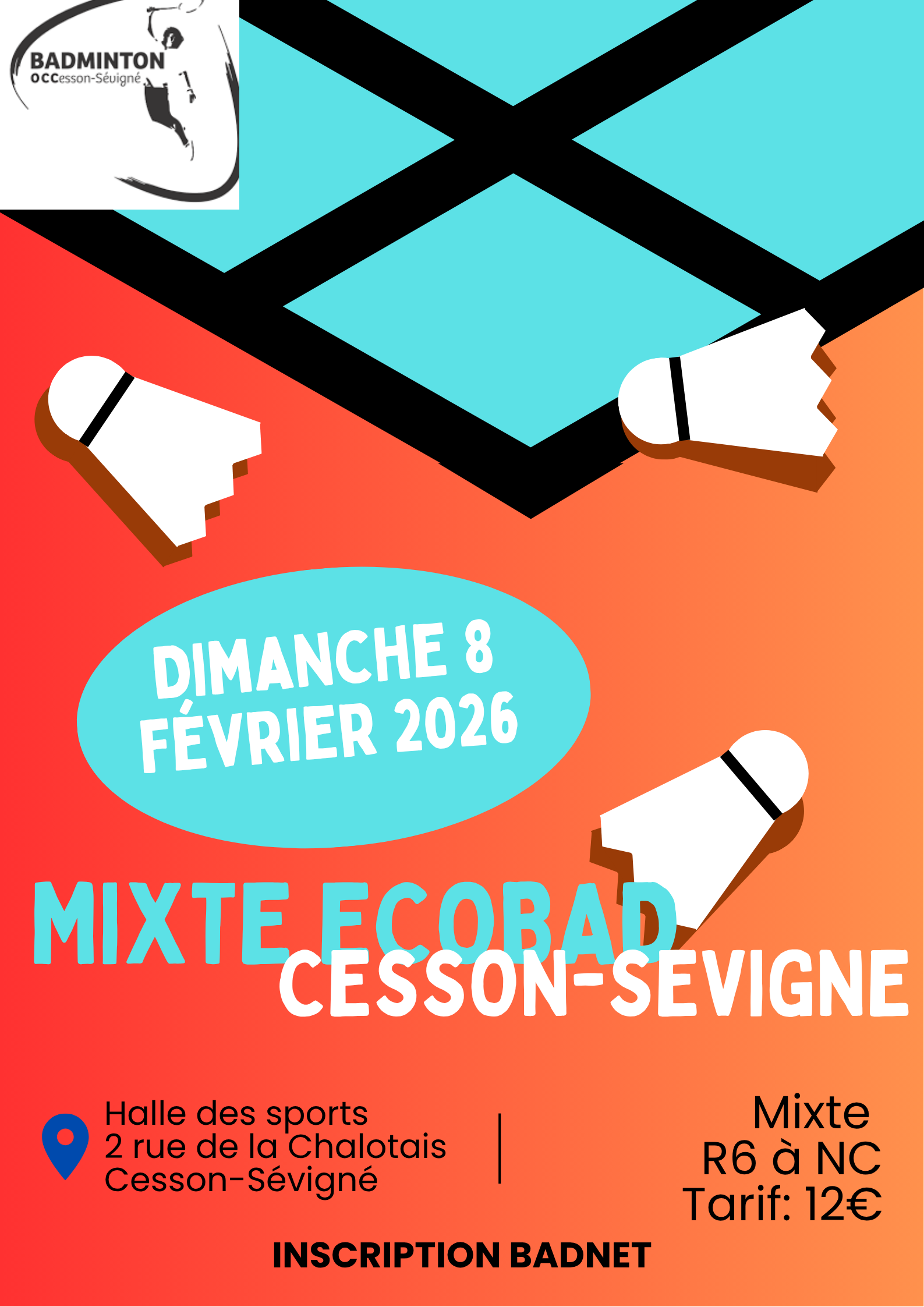Double Mixte Eco Bad Cesson-Sévigné